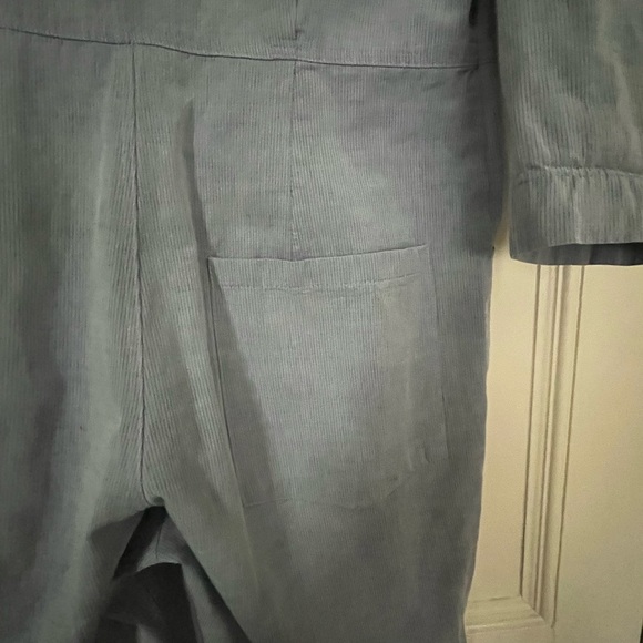 Horses Atelier Fieldsuit  soft blue with tonal skinny stripes. Size 4 - Picture 6 of 6